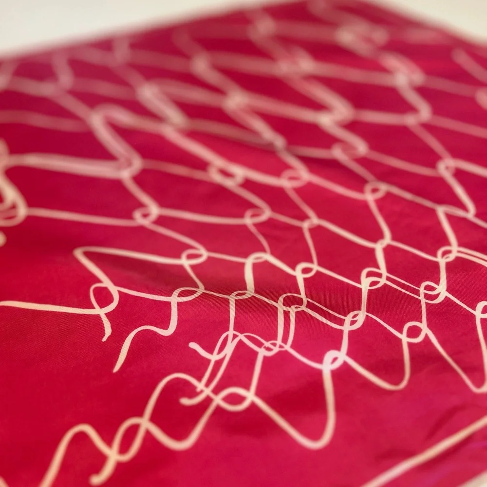 CVintage Pink Scribble Scarf